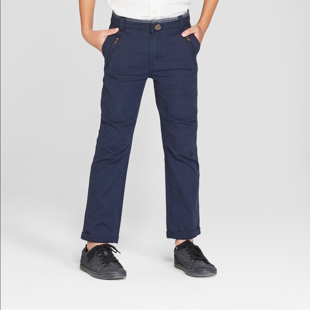🌿Boys skinny blue chino pants